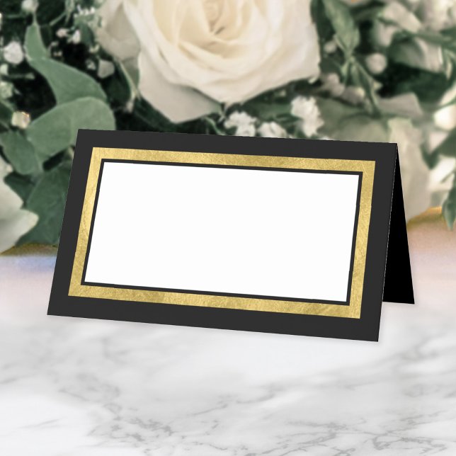Custom Colours with Classic Gold Border Place Card (Creator Uploaded)