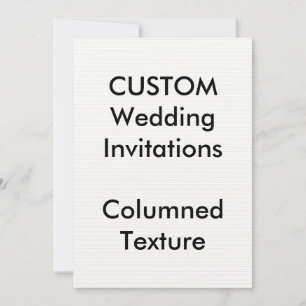 Custom COLUMNED Wedding Invitations 5"x7"