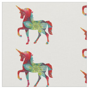Custom Combed Cotton Fabric Unicorn