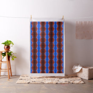 Custom Combed Cotton Fabric with red trees