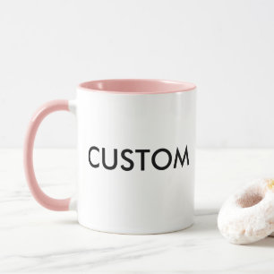 Custom Combo Mug Blank - PINK Lip & Handle
