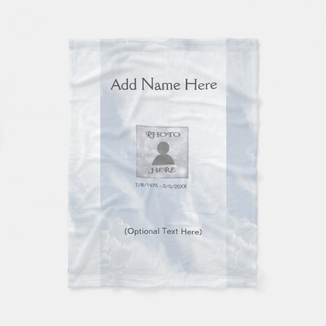 Custom Comforting Memorial Blanket (Front)