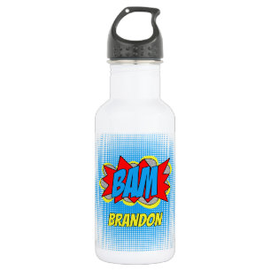 Custom Comic Book Pop Art BAM! Illustration 532 Ml Water Bottle