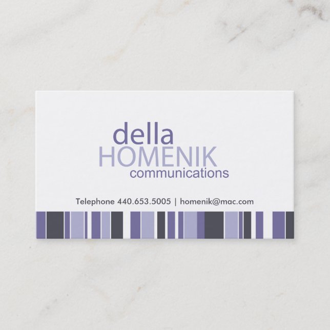 Custom Communications Business Card (Front)