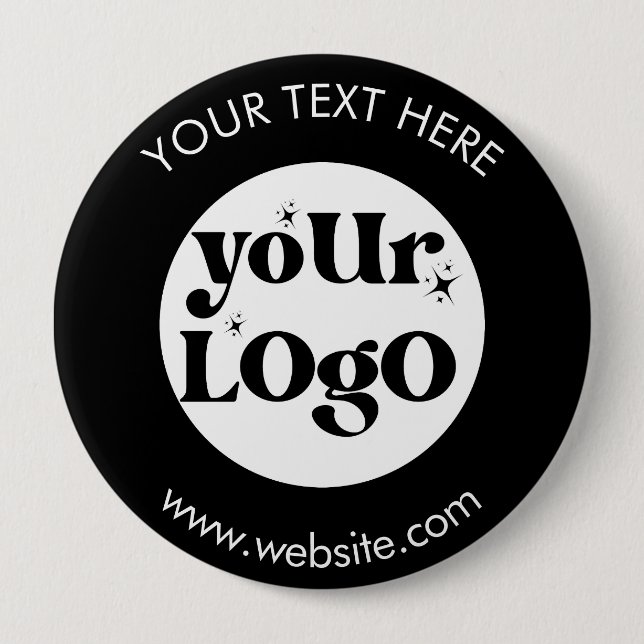 Custom Company Branded Business Logo 10 Cm Round Badge (Front)