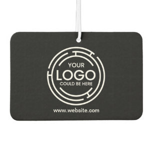 Custom Company Branded Business Logo black  Car Air Freshener