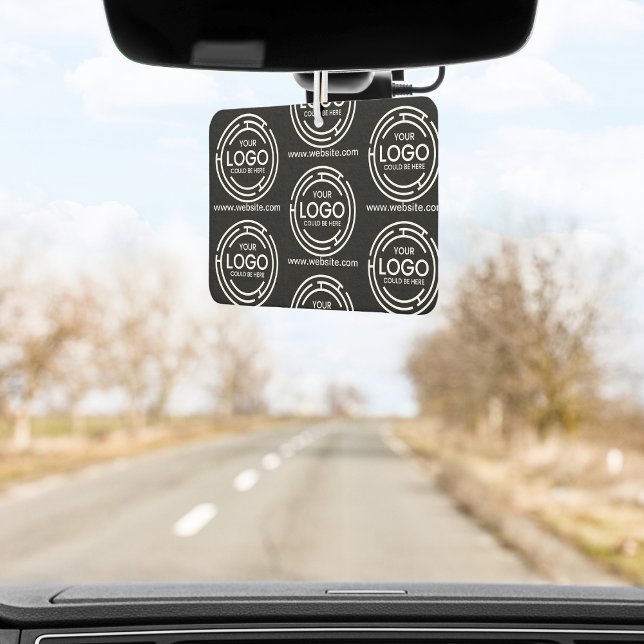 Custom Company Branded Business Logo black  Car Air Freshener (Air Freshener logo business company giveaway professional promotional swag branded corporate )