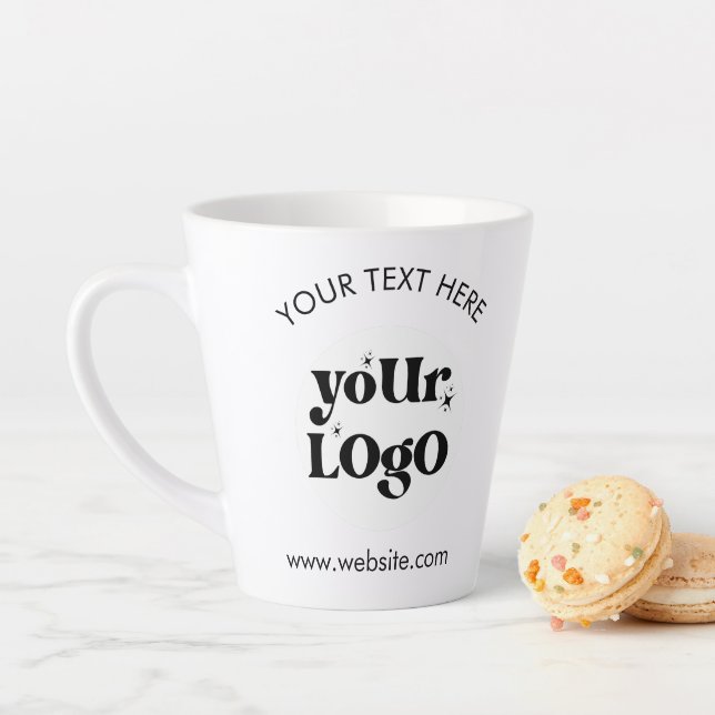 Custom Company Branded Business Logo Latte Mug (In Situ)