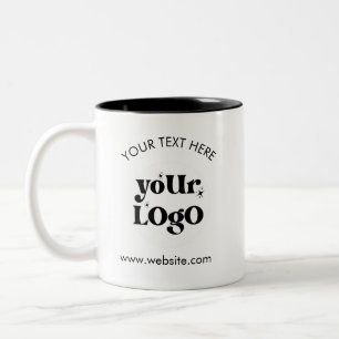 Custom Company Branded Business Logo Two-Tone Coffee Mug