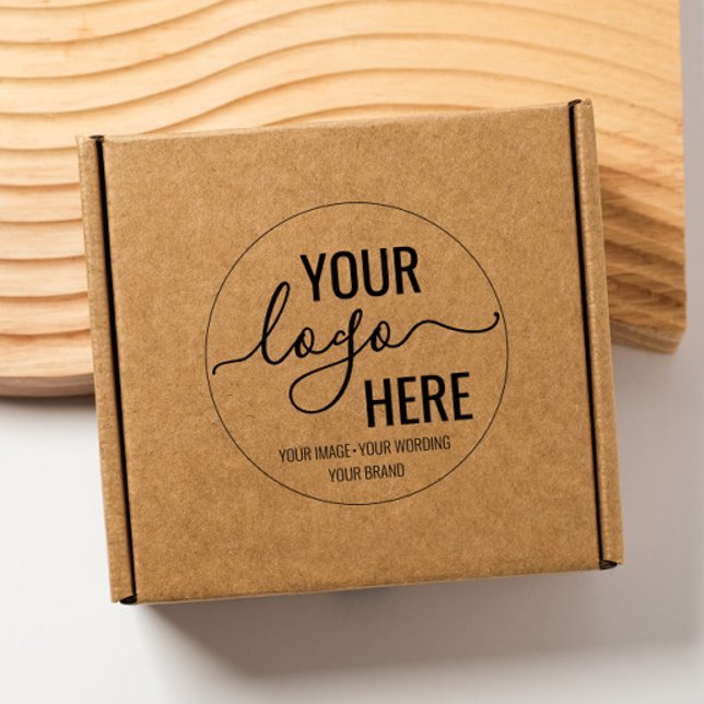 Custom Company Business Chic Typography Round Logo Self-inking Stamp (Creator Uploaded)