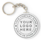 Custom Company Business Circle Logo Keychain