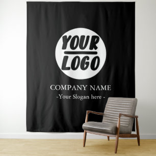 Custom Company business Logo Backdrop For Events Tapestry
