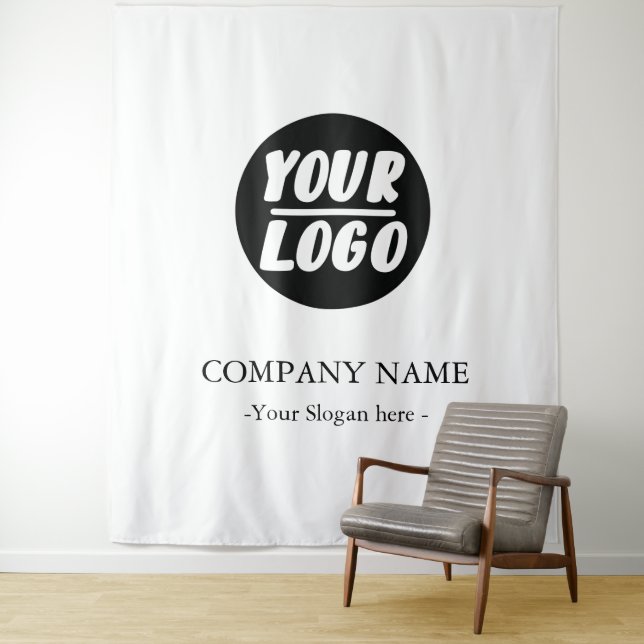 Custom company business logo Backdrop For Events Tapestry (In Situ)