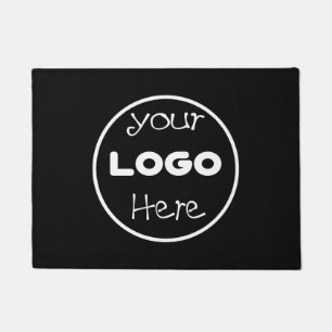 Custom Company Business Logo Black Branded Doormat