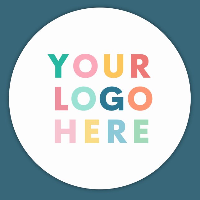 Custom Company Business Logo Branded  Classic Round Sticker (Custom Company Business Logo Branded Classic Round Sticker)