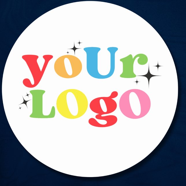 Custom Company Business Logo Branded Classic Round Sticker (Creator Uploaded)