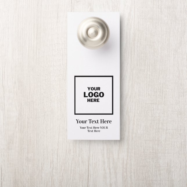 Custom Company Business Logo Branded Professional  Door Hanger (On Knob)