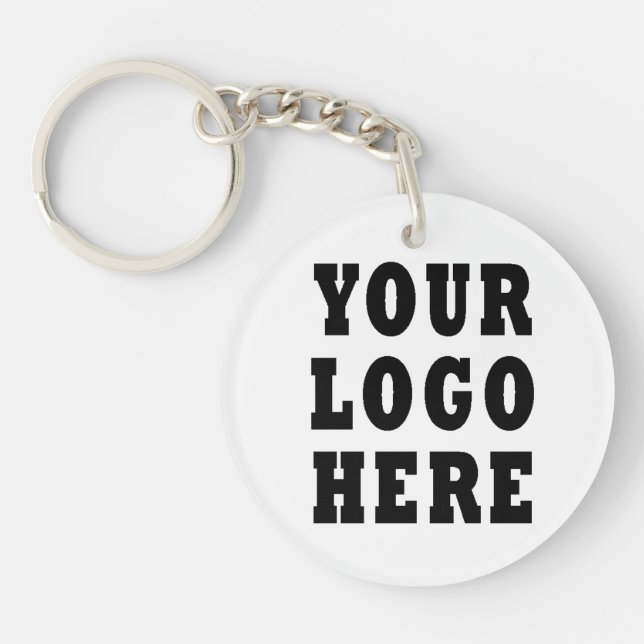 Custom Company Business Logo Double Sided Key Ring (Front)
