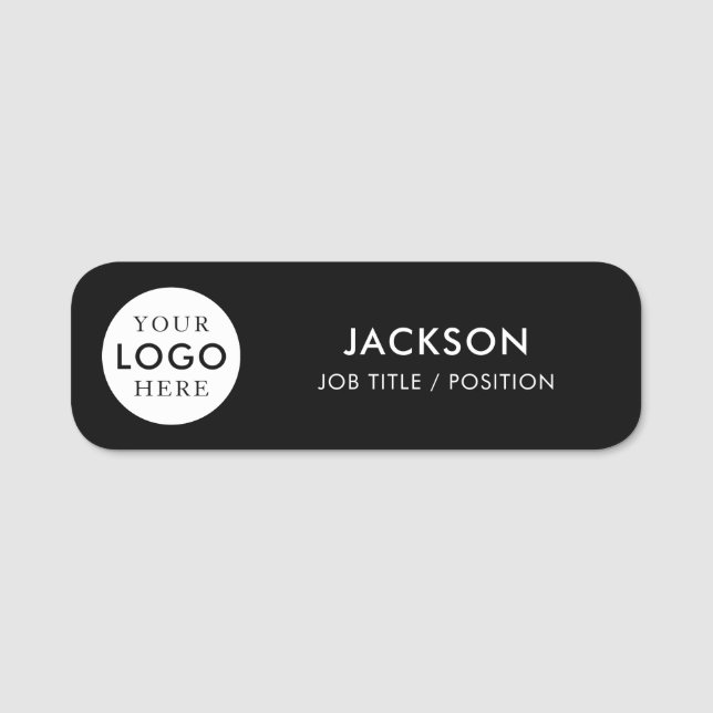 Custom Company Business Logo Employee Staff Name Tag (Front)