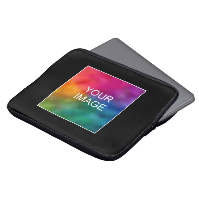 Custom Company Business Logo Here Modern Template Laptop Sleeve (Front Top)