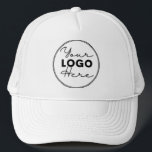 Custom Company Business Logo Minimalist  Trucker H Trucker Hat<br><div class="desc">Are you looking for branded trucker hats for your business event? Or for your employees? Check out this Custom Company Business Logo Minimalist Trucker Hat. You can easy customize it with your logo and your done. No minimum orders! Happy branding!</div>