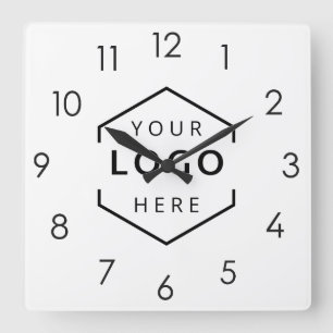 Custom Company Business Logo Promotional Square Wall Clock