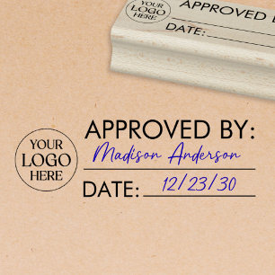 Custom Company Business Logo QC Approval Rubber Stamp