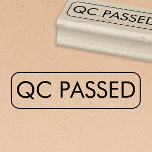 Custom Company Business Logo QC Passed Rubber Stamp
