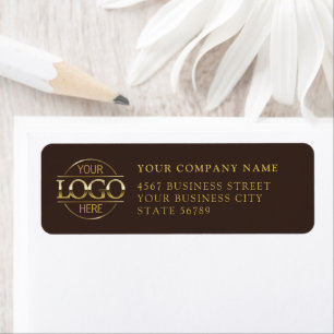 Custom Company Business Logo Return Address Label