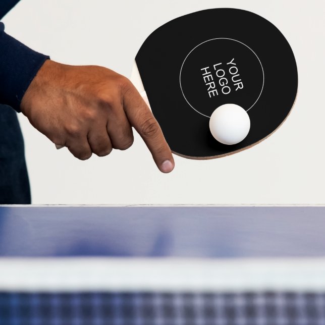 Custom Company Business Logo Template Elegant Ping Pong Paddle (Insitu)