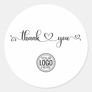 Custom Company Business Logo Thank You Sticker