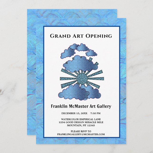 Custom Company Business Opening Event Invitation (Front/Back)