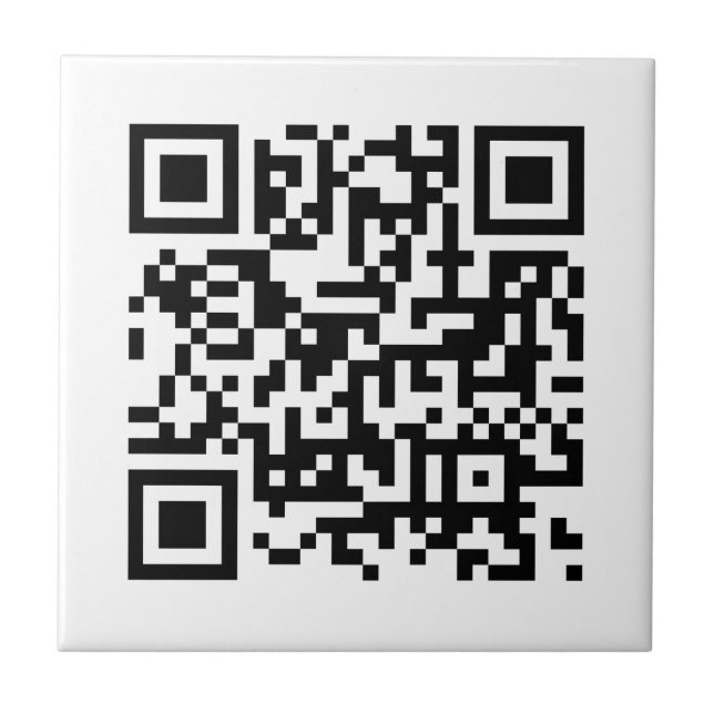 Custom Company Business QR Code Template Small Ceramic Tile (Front)