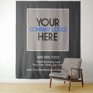 Custom Company Business Trade Show Logo Backdrop Tapestry