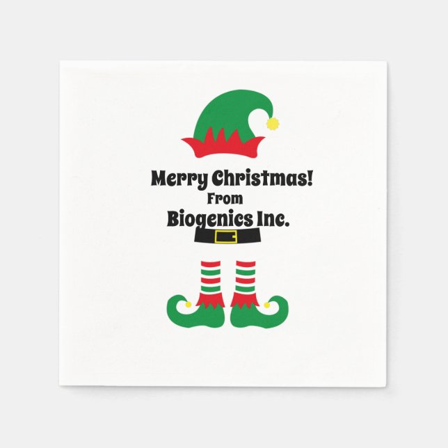 Custom Company Christmas Party Napkin (Front)
