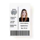 Custom Company Employee Photo Name Barcode Logo ID