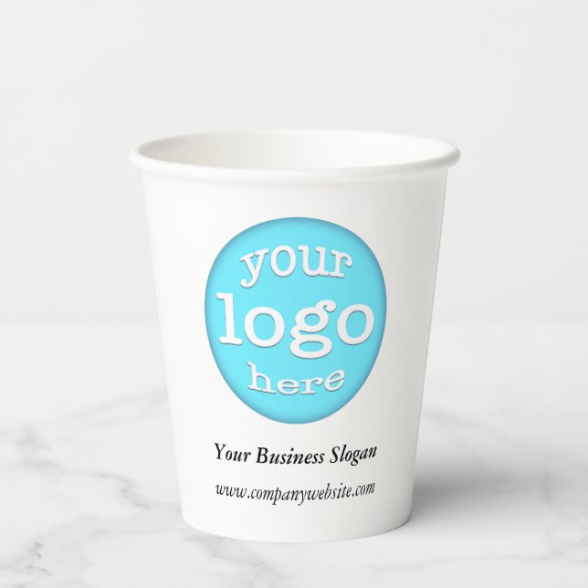 Custom Company Event Business Logo Professional Paper Cups (Back)