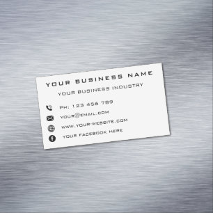 Custom Company Info Business Card Magnet Template