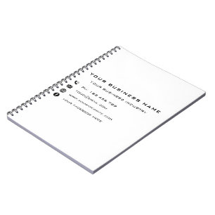 Custom Company Info Business Notebook Template
