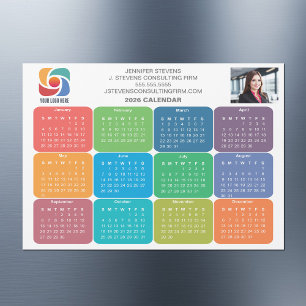 Custom Company Logo 2026 Business Calendar Magnet