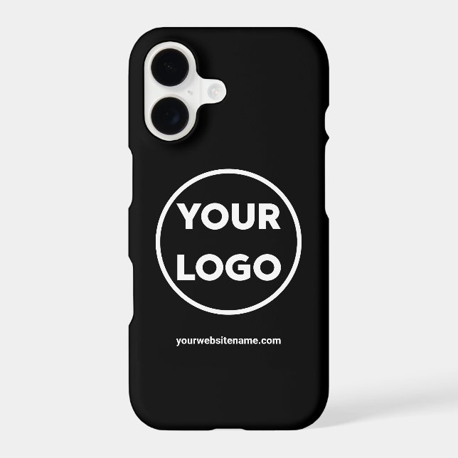 Custom Company Logo and Business Website on Black (Back)