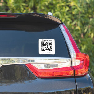 Custom Company Logo and QR Code Cut Vinyl Sticker