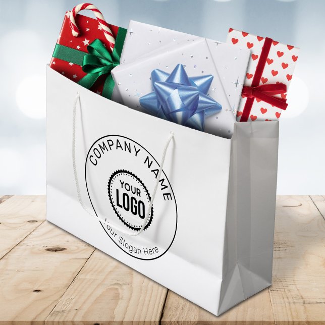 Custom Company Logo And Slogan With Promotional Large Gift Bag (Creator Uploaded)