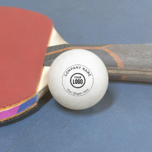Custom Company Logo And Slogan With Promotional Ping Pong Ball
