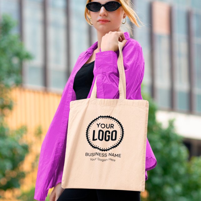 Custom Company Logo And Slogan With Promotional Tote Bag (Creator Uploaded)