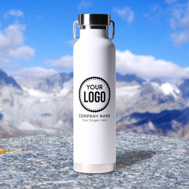 Custom Company Logo And Slogan With Promotional Water Bottle (Creator Uploaded)