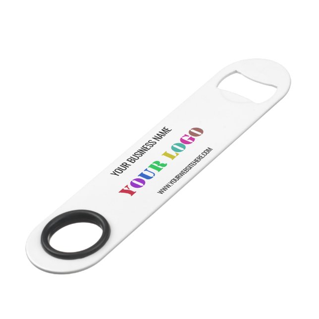 Custom Company Logo and Text Bar Key Template (Front Angled)