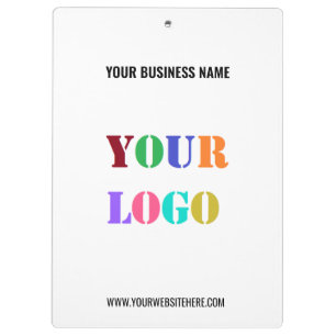 Custom Company Logo and Text Business Clipboard