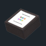 Custom Company Logo and Text Business Gift Box<br><div class="desc">Custom Colours and Fonts - Personalised Gift Boxes with Your Company Logo and Text Promotional Business Gift Box - Add Your Logo / Image or QR Code - Photo and Text / Information / more - Resize and move elements with Customisation tool. Choose fonts / size / colours ! Please...</div>