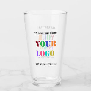 Custom Company Logo and Text Business Glass